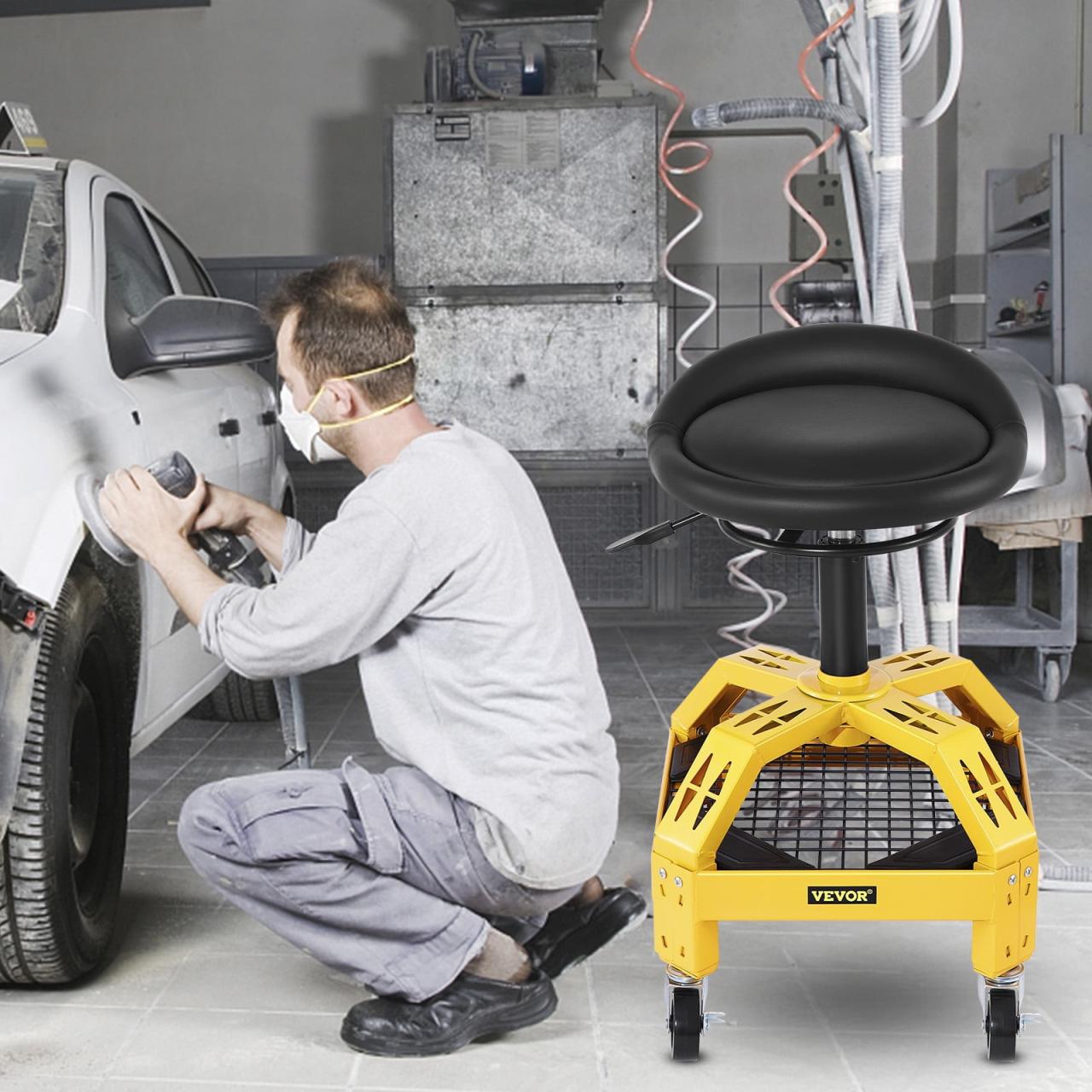 BENTISM Creeper Garage/Shop Seat 250 lbs Rolling Padded Auto Mechanic ... Automotive Shop Stools