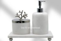7 Pieces Marble Bathroom Set / Accessories Luxury Home Decor Marble ... Marble Bathroom Accessories