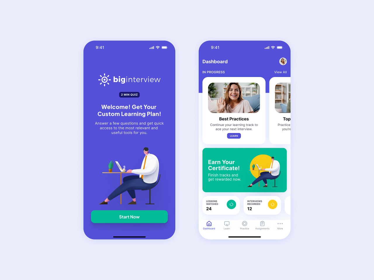 AI Interview Training Mobile App by Andra Tirla on Dribbble Best Mobile Interview Apps